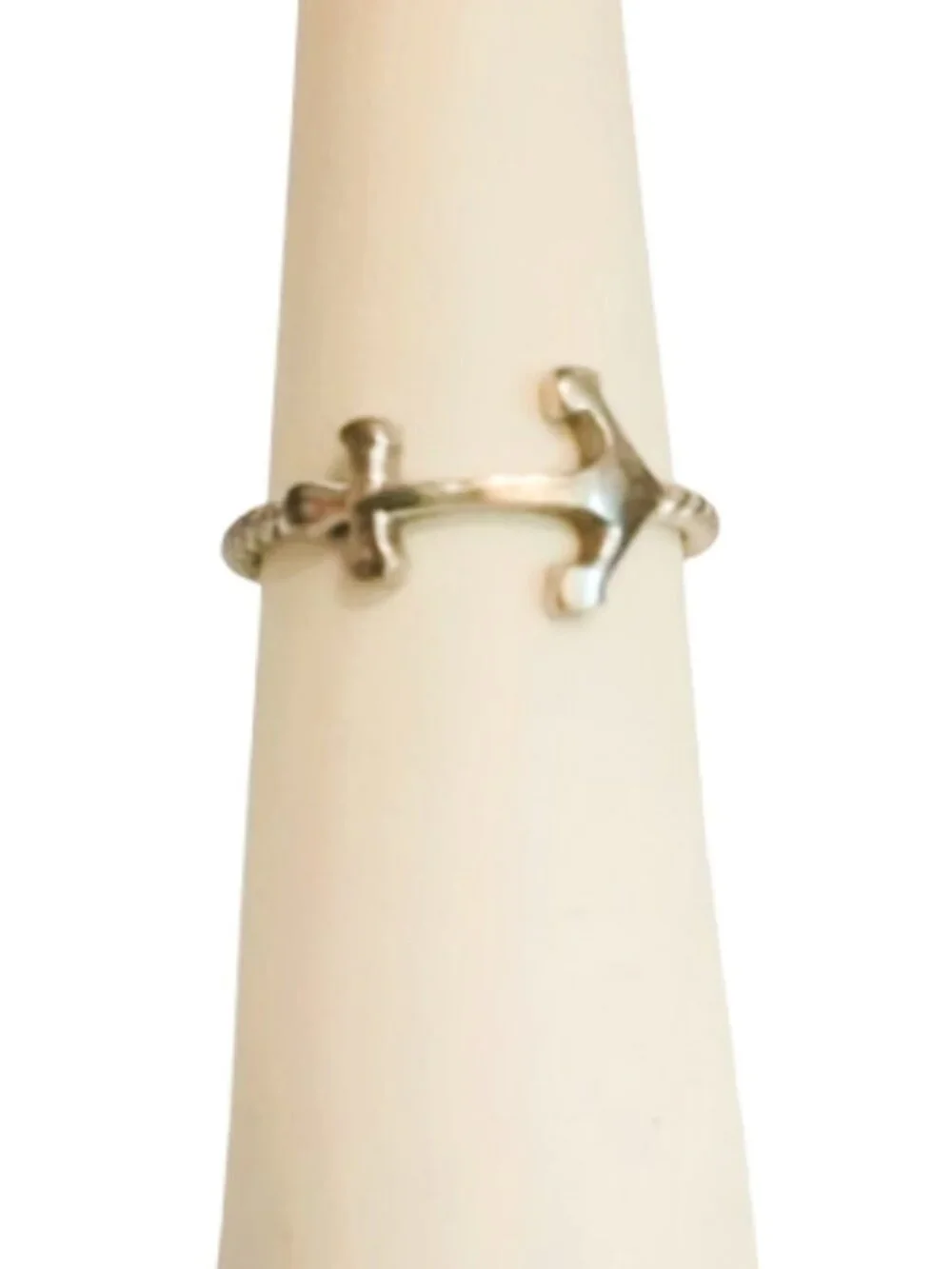 925 Nautical Anchor Rope Band Ring 6.5 Sterling Silver Jewelry